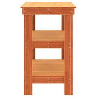 Banco da lavoro con lo scaffale Cera marrone 78.5 x 50 x 80 cm 865374