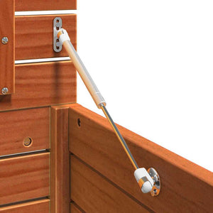 vidaXL Scatola di Stoccaggio per Giardino Cera marrone