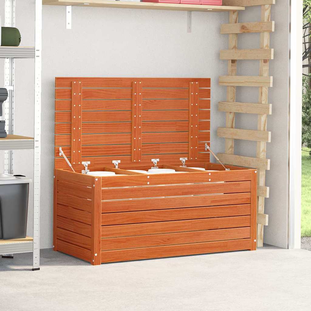 Scatola di Stoccaggio per Giardino Cera marrone 865398