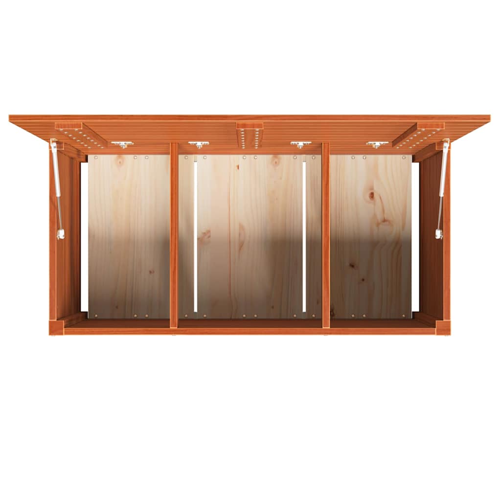 vidaXL Scatola di Stoccaggio per Giardino Cera marrone