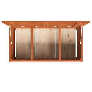 vidaXL Scatola di Stoccaggio per Giardino Cera marrone