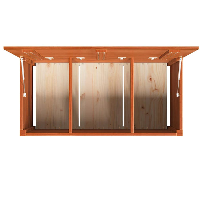 vidaXL Scatola di Stoccaggio per Giardino Cera marrone