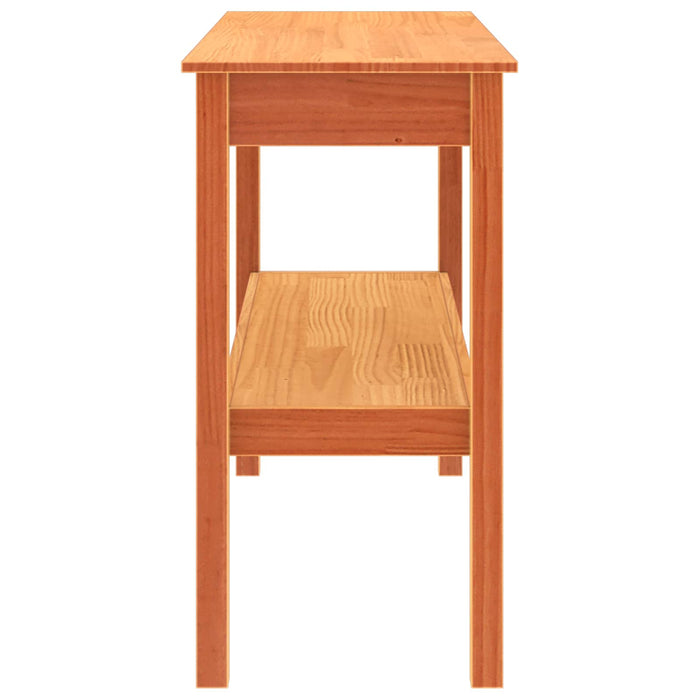 Tavolo consolle con lo scaffale Cera marrone 110 x 40 x 75 cm 867148