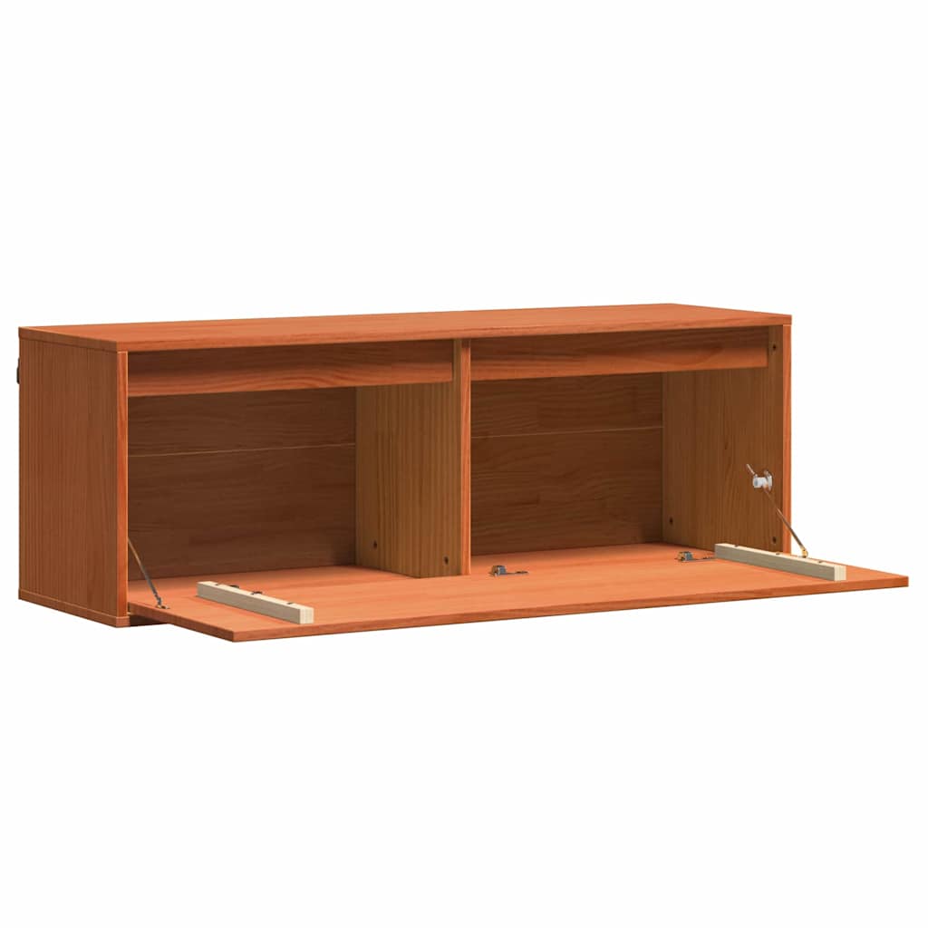 vidaXL Armadietto a muro con porta Cera marrone 100 x 30 x 35 cm
