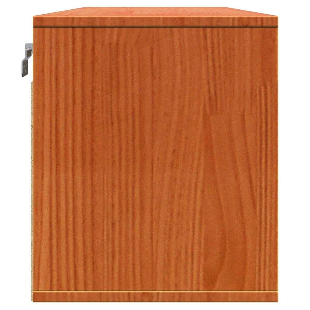 vidaXL Armadietto a muro con porta Cera marrone 100 x 30 x 35 cm