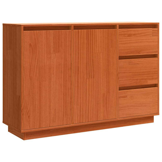 vidaXL Credenza Marrone 111 x 34 x 75 cm Legno massello di pino