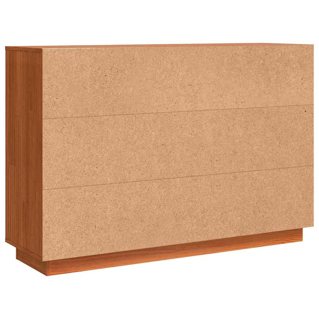 vidaXL Credenza Marrone 111 x 34 x 75 cm Legno massello di pino