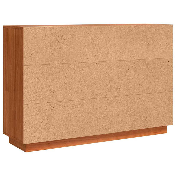 vidaXL Credenza Marrone 111 x 34 x 75 cm Legno massello di pino