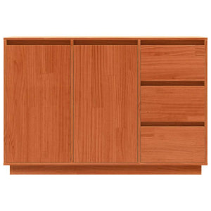 vidaXL Credenza Marrone 111 x 34 x 75 cm Legno massello di pino