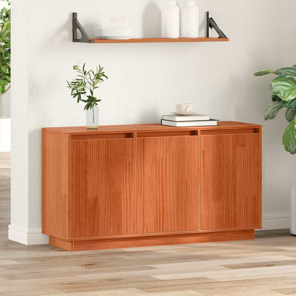 vidaXL Credenza Marrone 111 x 34 x 60 cm Legno massello di pino