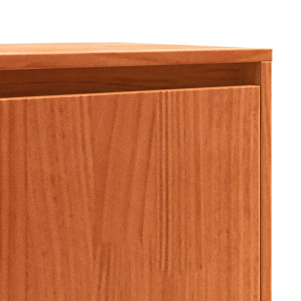 vidaXL Credenza Cera marrone 110 x 34 x 75 cm Legno di pino massello