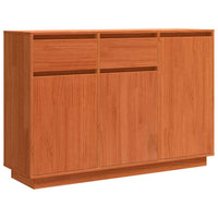 vidaXL Credenza Cera marrone 110 x 34 x 75 cm Legno di pino massello