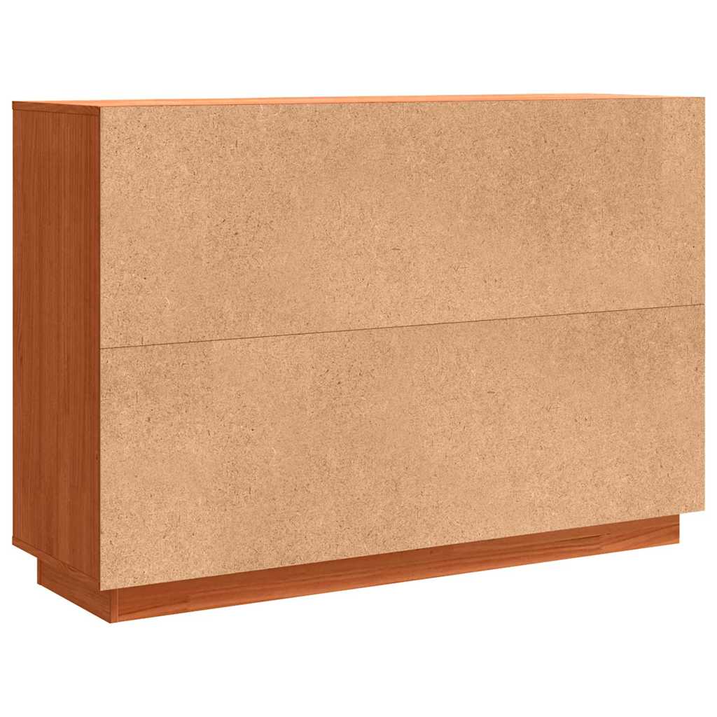 vidaXL Credenza Cera marrone 110 x 34 x 75 cm Legno di pino massello