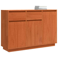 vidaXL Credenza Cera marrone 110 x 34 x 75 cm Legno di pino massello