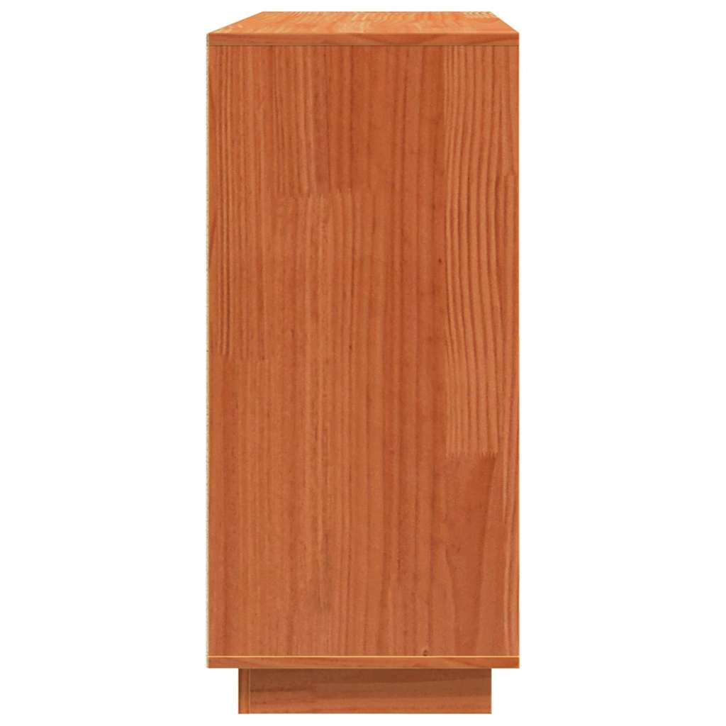 vidaXL Credenza Cera marrone 110 x 34 x 75 cm Legno di pino massello