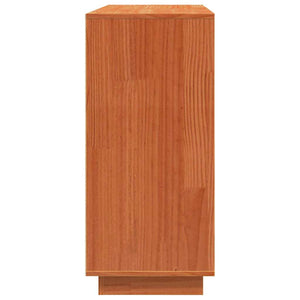 vidaXL Credenza Cera marrone 110 x 34 x 75 cm Legno di pino massello