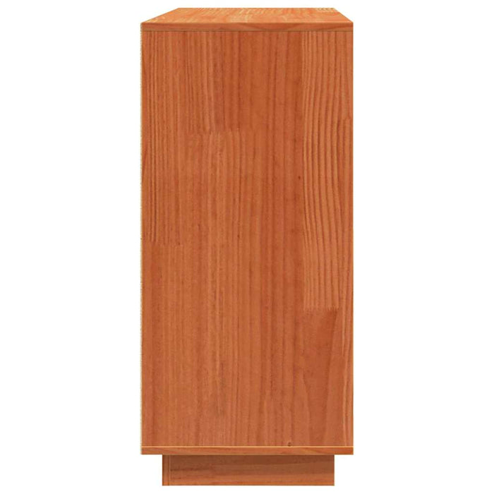 vidaXL Credenza Cera marrone 110 x 34 x 75 cm Legno di pino massello