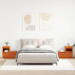 vidaXL Armadio da Notte 2 pcs Cera marrone 60 x 34 x 51 cm