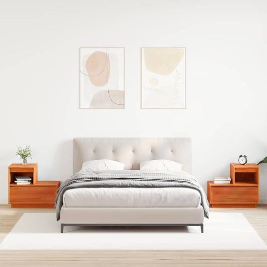 vidaXL Armadio da Notte 2 pcs Cera marrone 60 x 34 x 51 cm