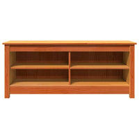 vidaXL Panca per scarpe Cera marrone 110 x 38 x 45.5 cm