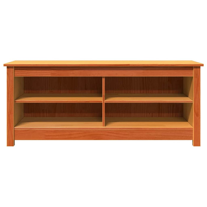 vidaXL Panca per scarpe Cera marrone 110 x 38 x 45.5 cm