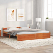 vidaXL Struttura del letto con testiera Cera marrone 180 x 200 cm