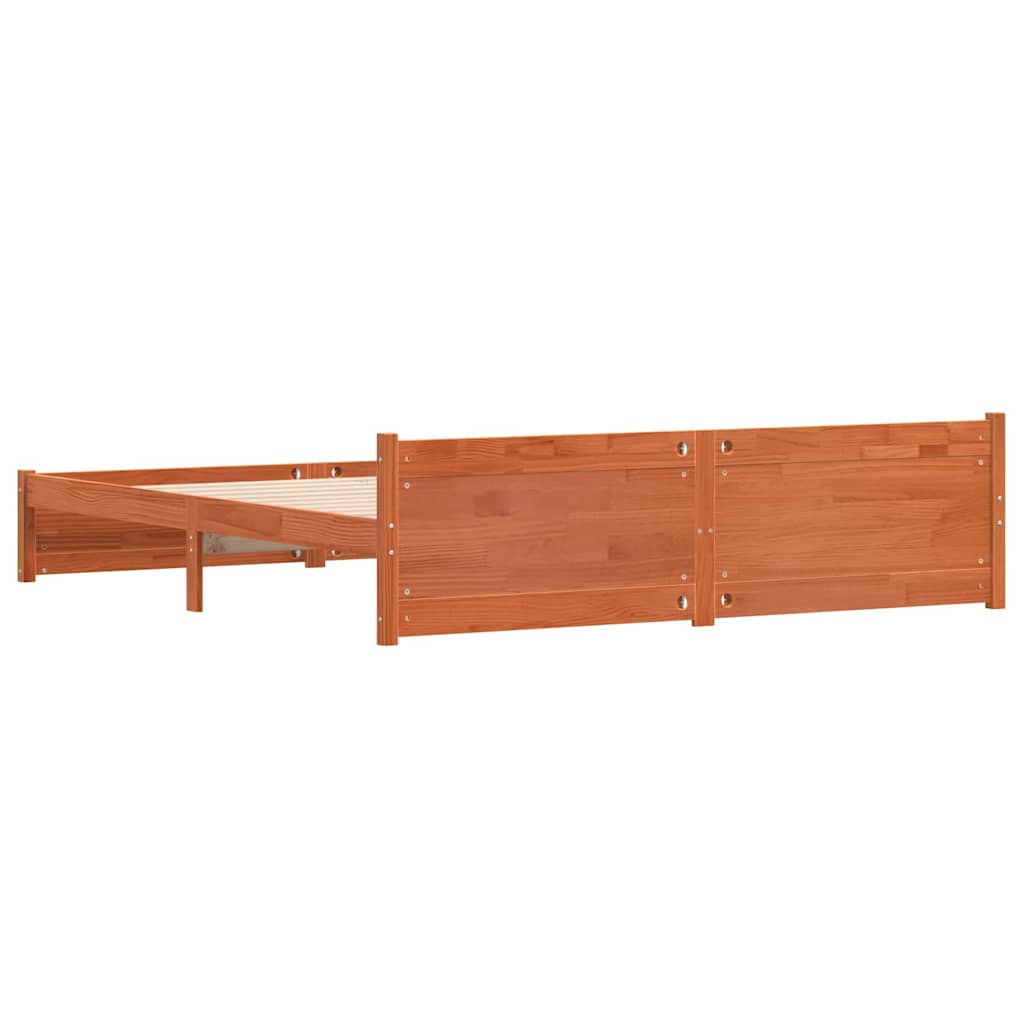 vidaXL Struttura del letto con testiera Cera marrone 180 x 200 cm