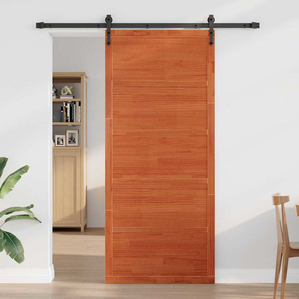 Porta a Fattoria Cera marrone 100 x 208 cm 870406