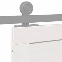 Porta a Fattoria Bianco 90 x 208 cm Legno massello di pino 870408