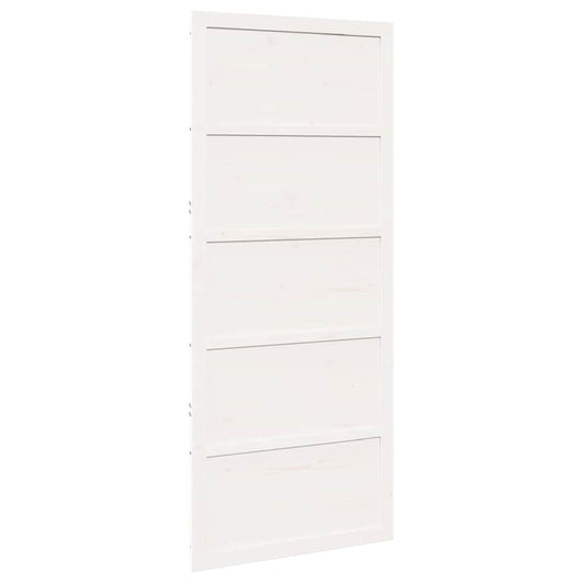 Porta a Fattoria Bianco 90 x 208 cm Legno massello di pino 870408