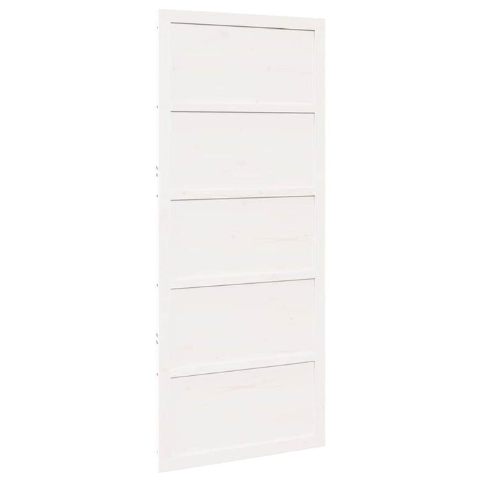 Porta a Fattoria Bianco 90 x 208 cm Legno massello di pino 870408