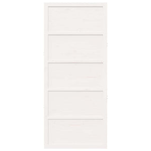 Porta a Fattoria Bianco 80 x 208 cm Legno massello di pino 870411