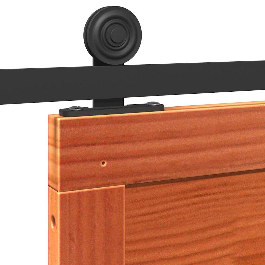 vidaXL Porta del fienile Cera marrone 100 x 210 cm