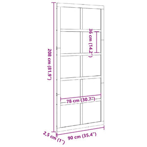 vidaXL Porta del fienile Cera marrone 90 x 210 cm