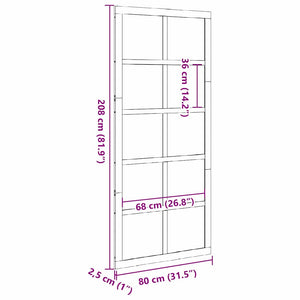 vidaXL Porta del fienile Marrone Legno di pino massello