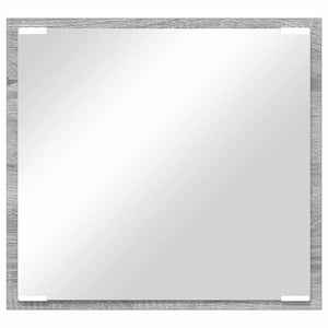 Specchio da Bagno LED-Specchio decorativo con LED Grigio Sonoma 40 x 37 x 8.5 cm
