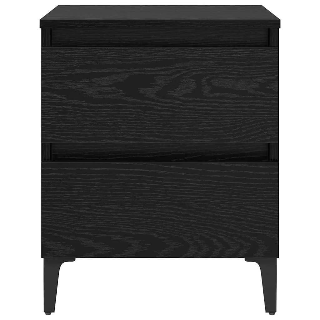 Armadio da Notte con cassetto 2 pcs Rovere nero 40 x 35 x 50 cm 871923