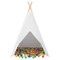 Tenda Teepee Bianco 120 x 120 x 150 cm Tessuto e Plastica 3385870