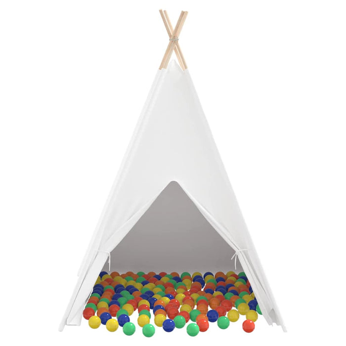 Tenda Teepee Bianco 120 x 120 x 150 cm Tessuto e Plastica 3385870