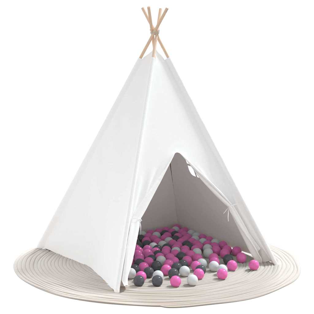 Tenda Teepee Bianco 120 x 120 x 150 cm Tessuto e Plastica 3385872