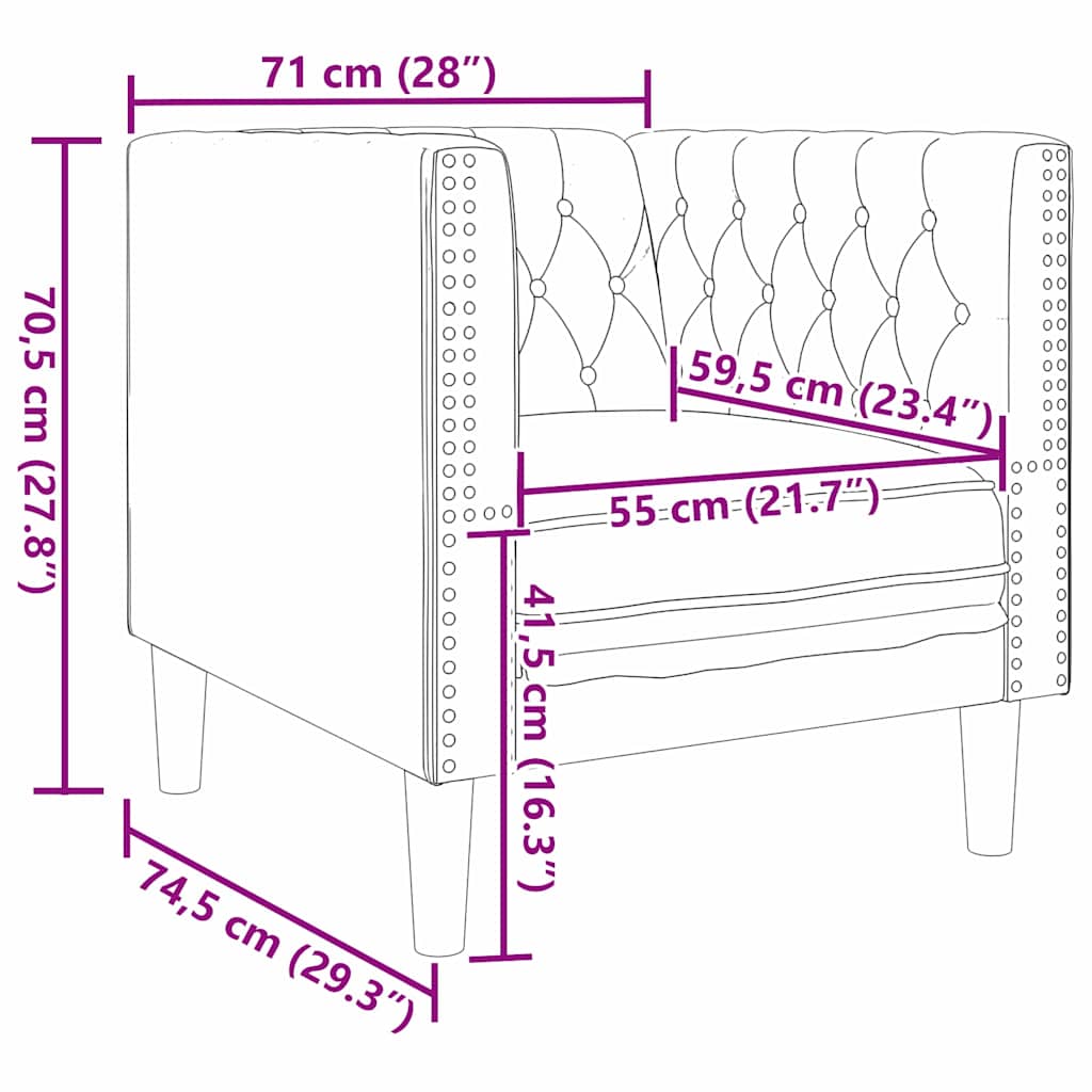 vidaXL Set di divani 3 pcs Nero 194 x 74.5 x 70.5 cm Pelle sintetica