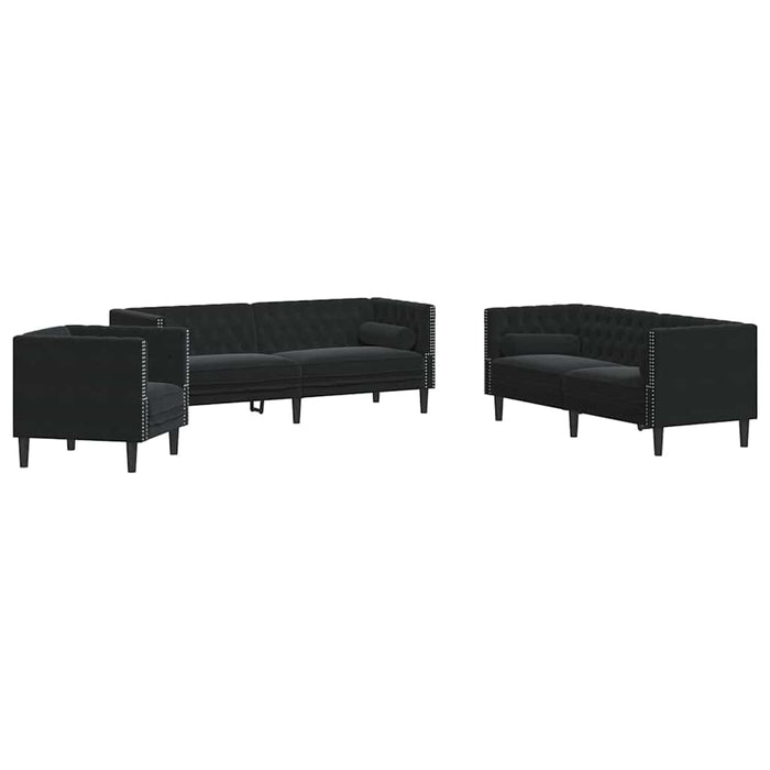 Set di divani Nero Velluto 3385869