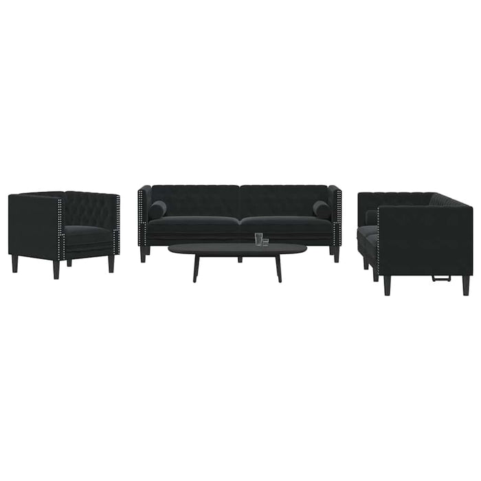 Set di divani Nero Velluto 3385869