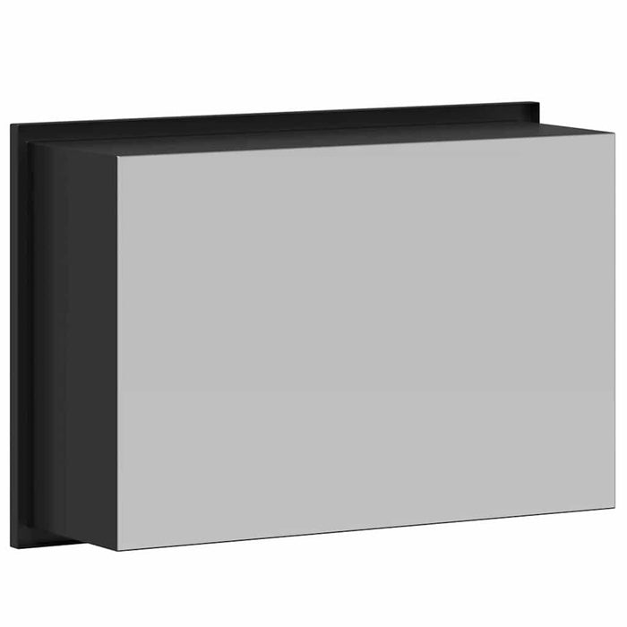 vidaXL Nicchia per doccia Nero 30 x 20 x 9.5 cm Acciaio inossidabile