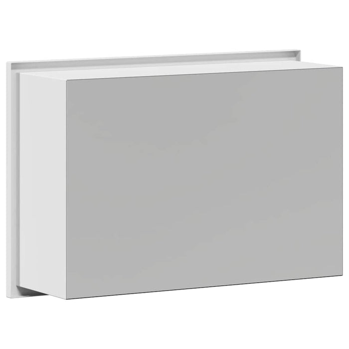 vidaXL Nicchia per doccia Bianco 30 x 20 x 9.5 cm Acciaio inossidabile
