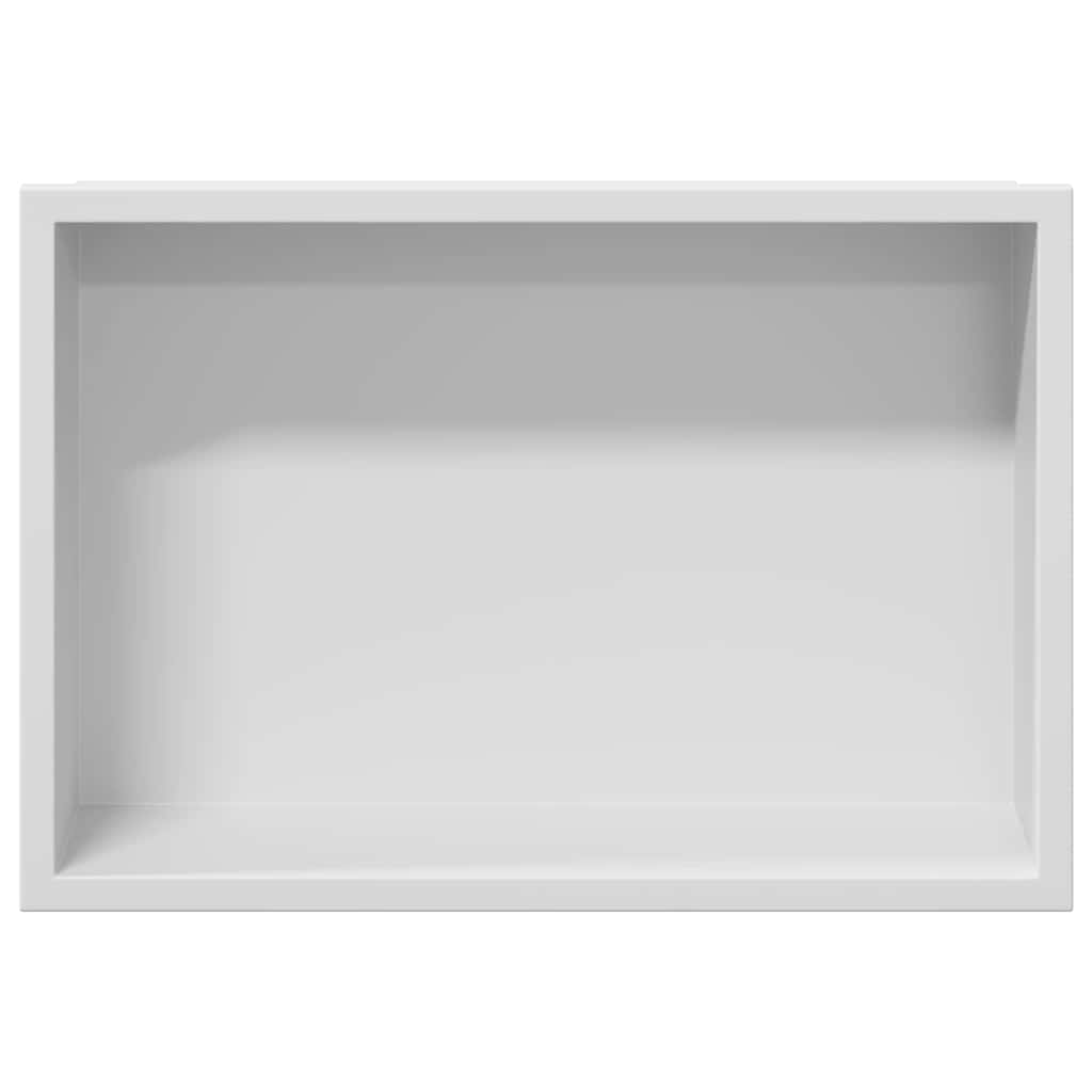 vidaXL Nicchia per doccia Bianco 30 x 20 x 9.5 cm Acciaio inossidabile
