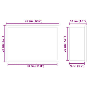 Nicchia per doccia Bianco 30 x 20 x 9.5 cm Acciaio inossidabile 42012661