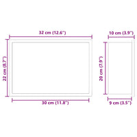 vidaXL Nicchia per doccia Argento 30 x 20 x 9.5 cm