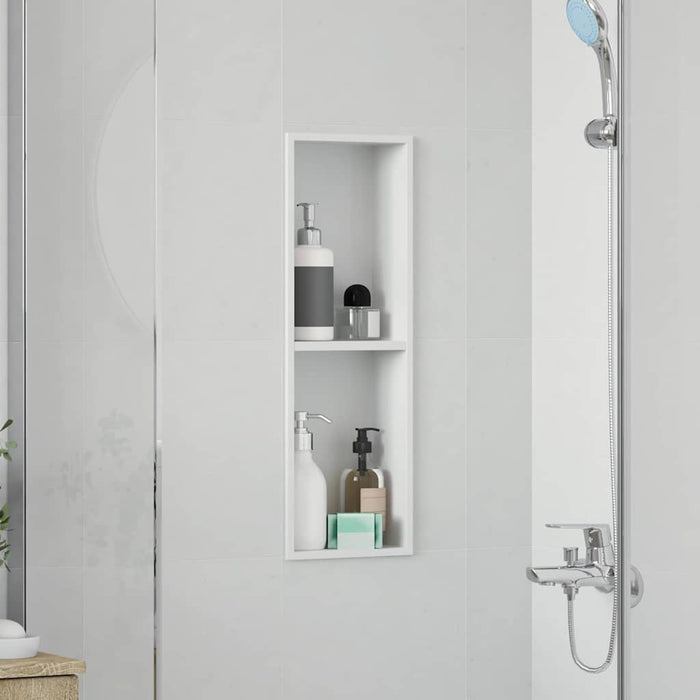 Nicchia per doccia Bianco 60 x 20 x 9.5 cm Acciaio inossidabile