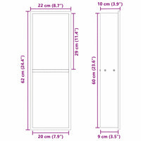 Nicchia per doccia Bianco 60 x 20 x 9.5 cm Acciaio inossidabile 42012664